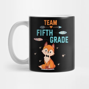 Fox Student Teacher Happy Back School Day Team Fifth Grade Mug